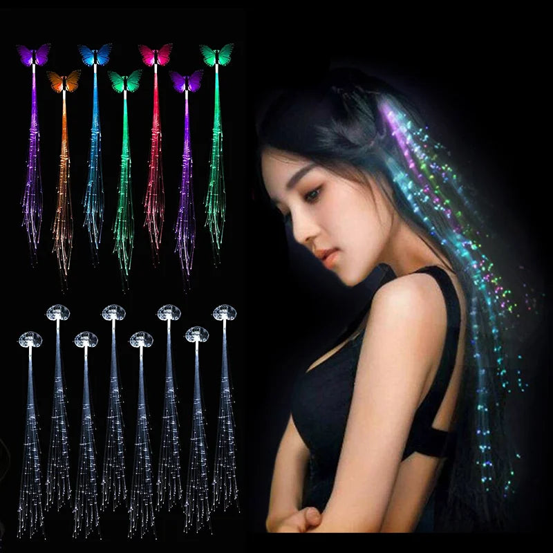 Glowing LED Hair Braid